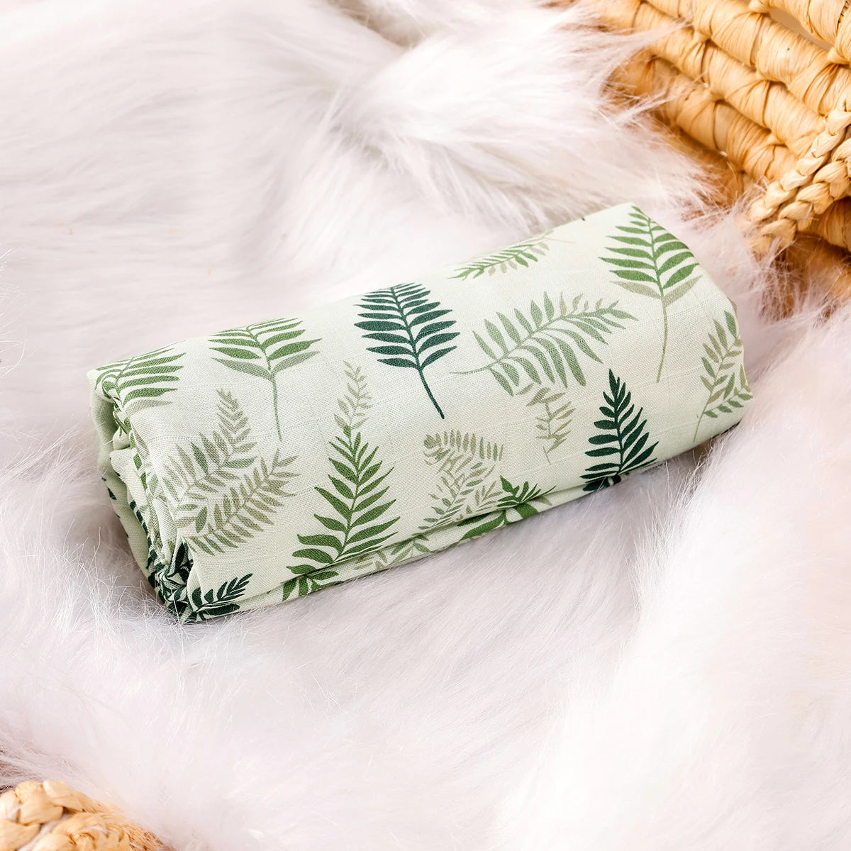 Baby Muslin Swaddle Blanket – Bamboo Cotton (120×110cm)