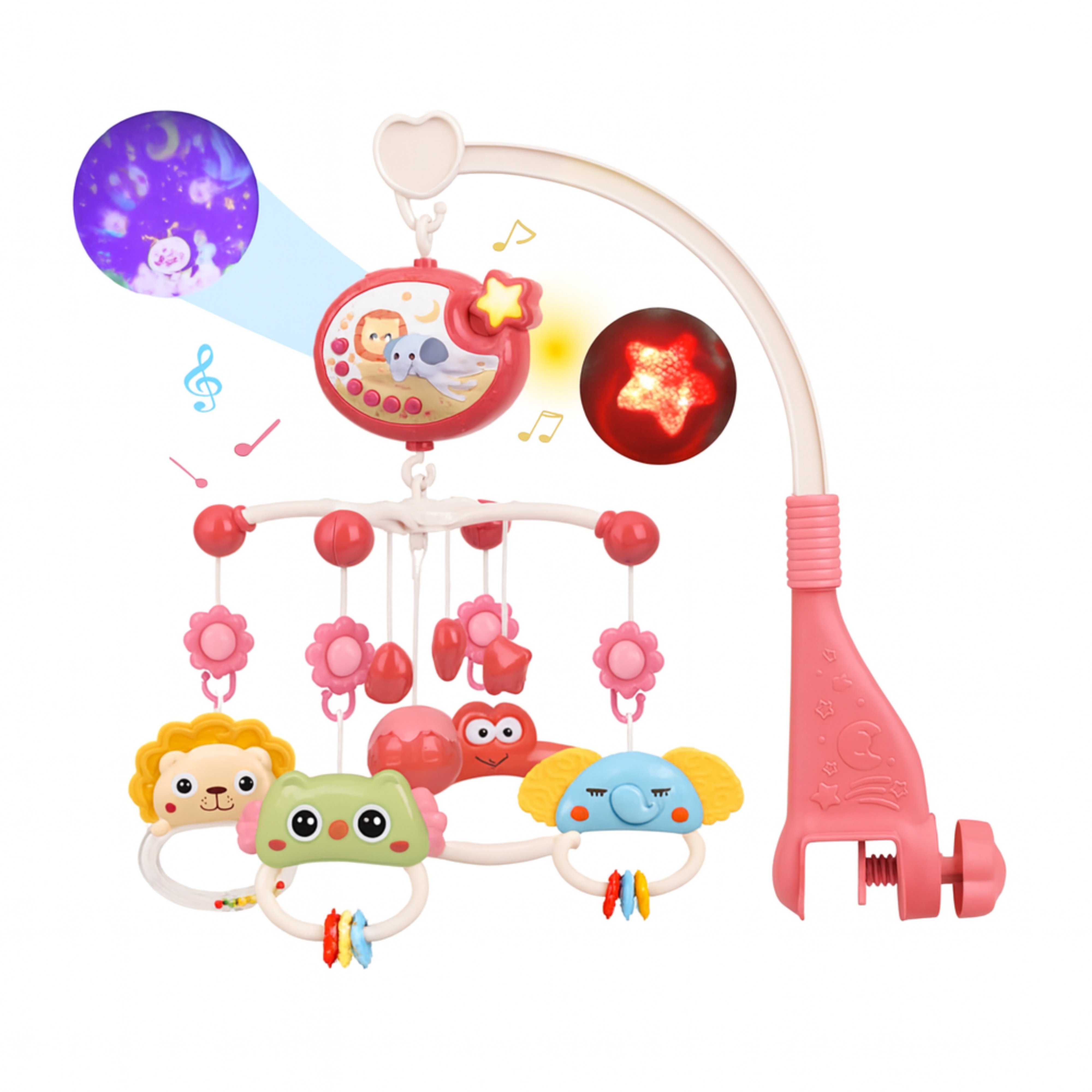 Musical Crib Mobile with Lights & Projection